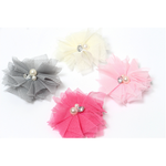 Babies and Bows Tulle Flower Hair Clip - Molly