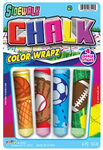 Incredible Novelties Side Walk Chalk Colour Wrap 4pk
