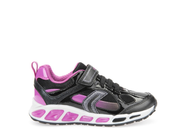 Geox Junior Shuttle Running Shoes - Black/Fuchsia