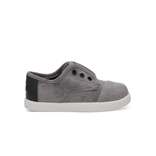 Toms Tiny Paseo Sneaker - Forged Iron Grey Colored Denim