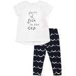 Petit Lem Girls T-Shirt & Legging Knit Set - Go With the Flow