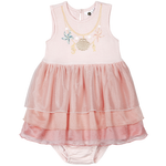 Petit Lem Dress & Diaper Cover Knit Set - Sea Princess