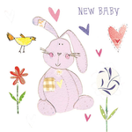 Tracks New Baby Greeting Card