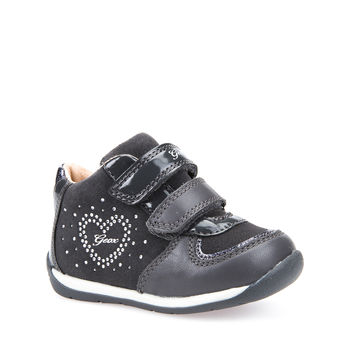 Geox First Steps Each Girls Shoes - Dark Grey