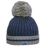 Calikids Cotton Knit Pom Pom Hat - Blue Combo
