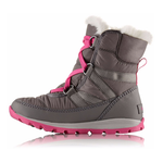 Sorel Childrens Boot - Whitney Short Lace - Quarry/Pink Ice