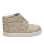 Toms Gold Foil Snow Spots Paseo High Sneakers