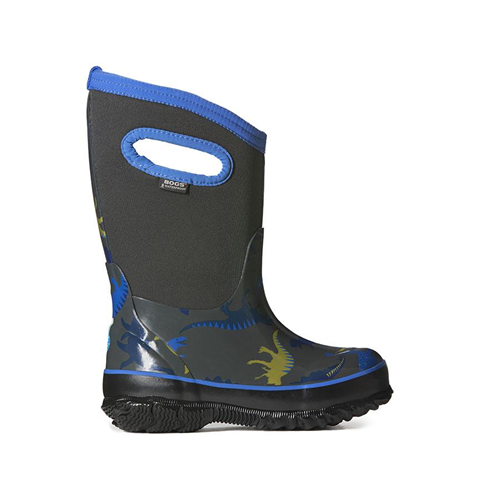 Bogs Kids Insulated Boots Classic Dino - Dark Gray Multi