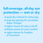 iPlay One-piece Swim Sunsuit - Light Aqua Sea Friends