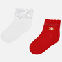 Mayoral 2 Socks Set (10530), Red