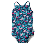 iPlay Classic Swimsuit w/ Swim Diaper - Navy Flamingos