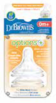 Dr. Browns Options+ Wide-Neck Silicone Nipples (2-pack)