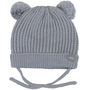 Calikids Cotton Knit Pompom Hat - Grey