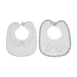 Mayoral Embroidered Bibs - Gray (Set of 2) (9671)