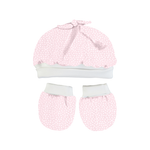 Mayoral Hat and Mittens Set - Baby Rose