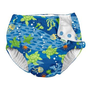 iPlay Snap Reusable Absorbent Swim Diaper - Blue Turtle