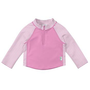 iPlay Long Sleeve Zip Rashguard Shirt-Light Pink Pinstripe