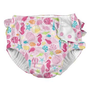 iPlay Ruffle Snap Reusable Absorbent Swimsuit Diaper-Pink Sealife