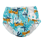iPlay Snap Reusable Absorbent Swimsuit Diaper - Aqua Tiger