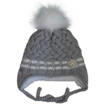 Calikids Knit Hat Heart - Grey