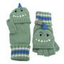 FlapJackKids Knitted Fingerless Gloves - Dino