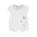 Mayoral Embroided Romper - White (1603)
