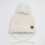 Calikids Knit Pompom Hat - Cream (W2102)