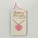 Great Pretenders Glitter Heart Necklace (90418)