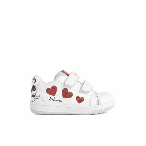Geox New Flick Minnie and Mickey Sneakers - White