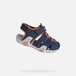 Geox Kraze Toddler Sandals - Navy/Orange