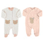 Mayoral 2pcs Velour Footed Sleeper - Baby Rose (2613)