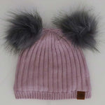 Calikids Soft Touch Knit Hat 2 Pom Pom - Lilac (W2177)