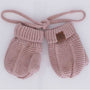 Calikids Cotton Cabled Knit Mitten - Rose
