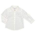 Mayoral Basic Linen Long Sleeve Shirt - White (117)