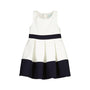 Abel & Lula Crepe Dress - White/Navy (5046)