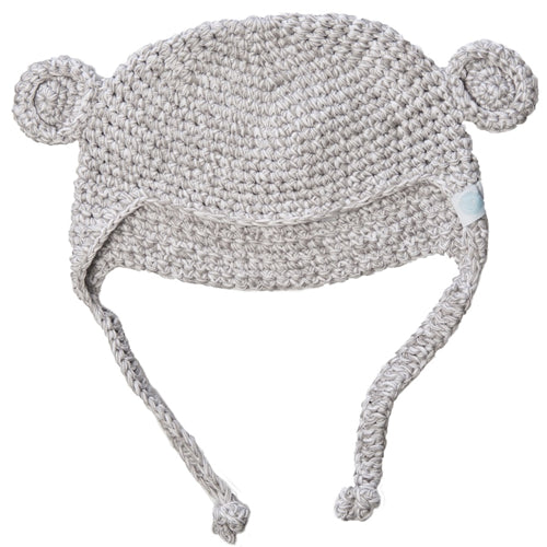 Beba Bean Crochet Bear Toque Hat (3-6 months)