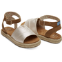 Toms Pale Gold Shimmer Youth Malea Sandals