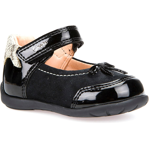 Geox First Steps Kaytan Girls Shoes - Black/Beige
