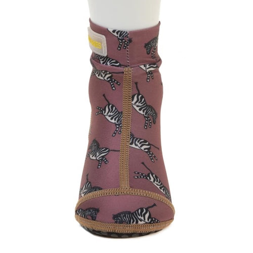 Duukies Beach Socks - Zebra Raspberry