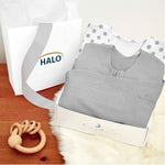 Halo Organic Cotton Swaddle (1.5 Tog) + Sleepsack (0.5 Tog)  Set