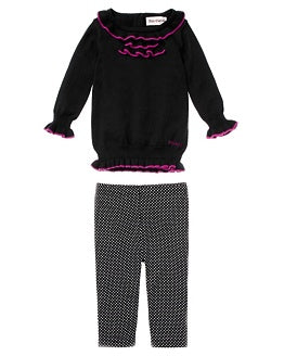 Juicy Couture Ruffle Placket Top And Legging Set